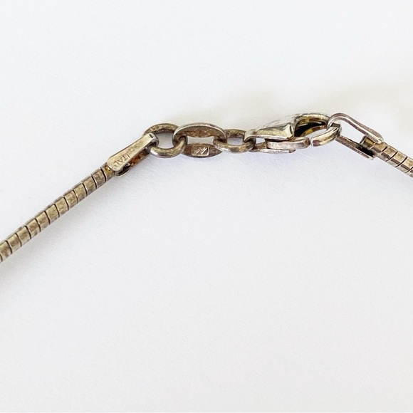 925 sterling silver Mojave purple turquoise pendant on 18” sterling chain - Picture 5 of 8